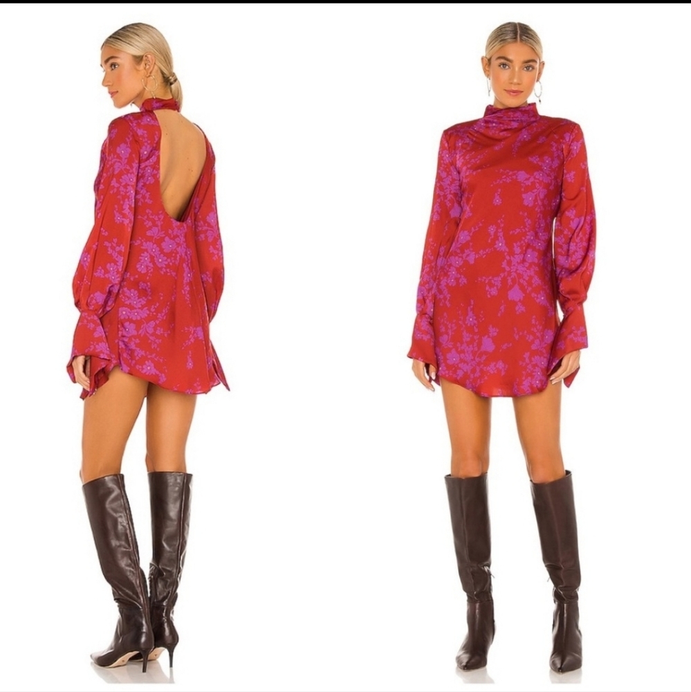 Free People Open Back Red Dress Size S